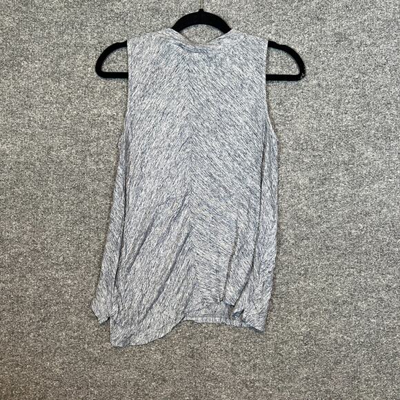 Sigrid Olsen Shirt Womens Medium Blue Linen Tank Top Flowy Vneck Casual Boho - Picture 9 of 10